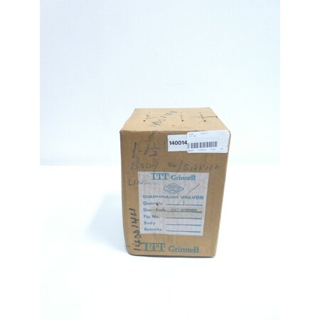 Itt GRINNELL IRON DIAPHRAGM VALVE BODY 1-1/2IN VALVE PARTS AND ACCESSORY 941